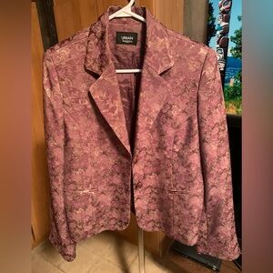 Haggar Women's Purple Floral Blazer
